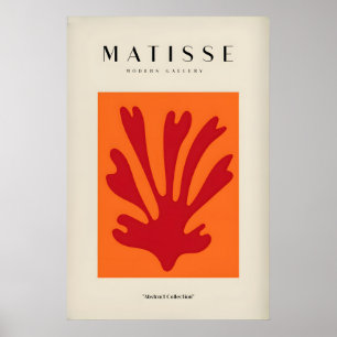 Matisse Art Prints - Red Leaf Abstract Orange