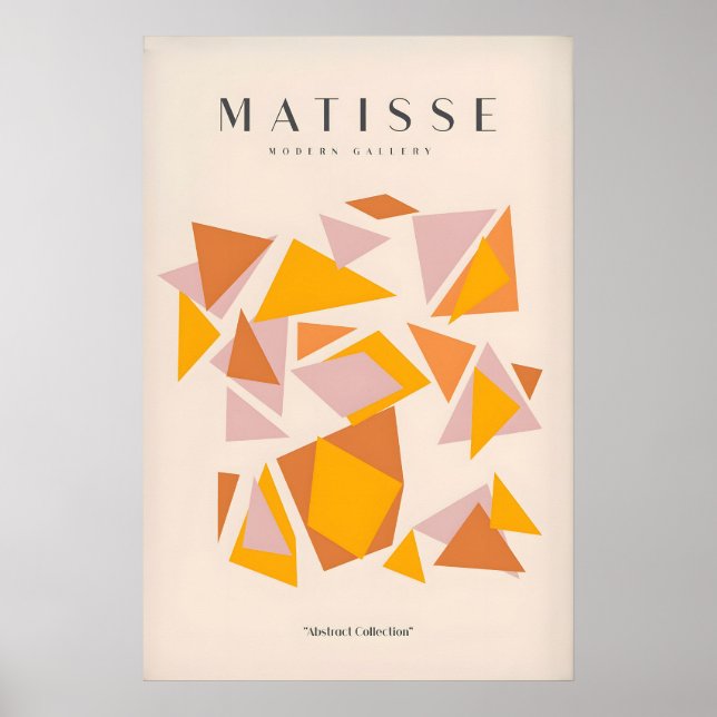 Matisse Art Prints - Warm Tone Geometric Triangles (Front)