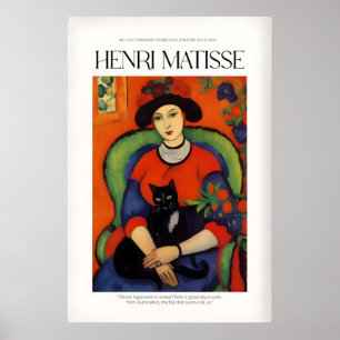 Matisse Art Prints - Woman with Black Cat Interior