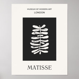 Matisse Black Leaves Minimalist Print
