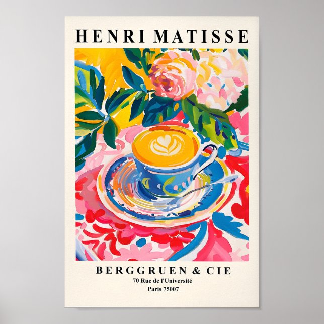Matisse Espresso Cup Art Print, Coffee Poster, Bea Poster (Front)