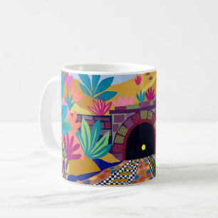 Matisse-Inspired Colourful Railway Tunnel Art Coffee Mug