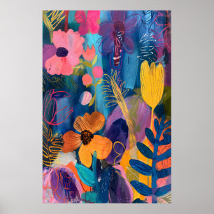Matisse Inspired Floral Art Print Modern Botanical