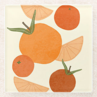 Matisse Inspired: Modern Abstract Shapes Glass Coaster