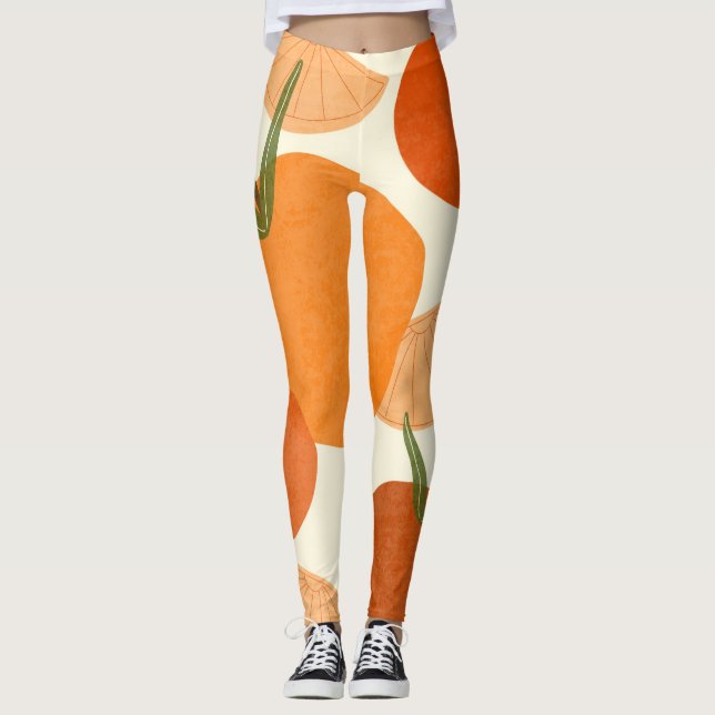 Matisse Inspired: Modern Abstract Shapes Leggings (Front)