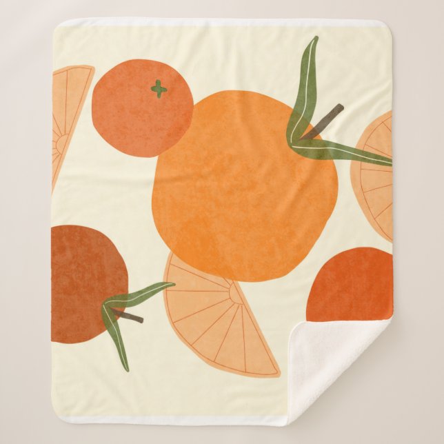 Matisse Inspired: Modern Abstract Shapes Sherpa Blanket (Front)