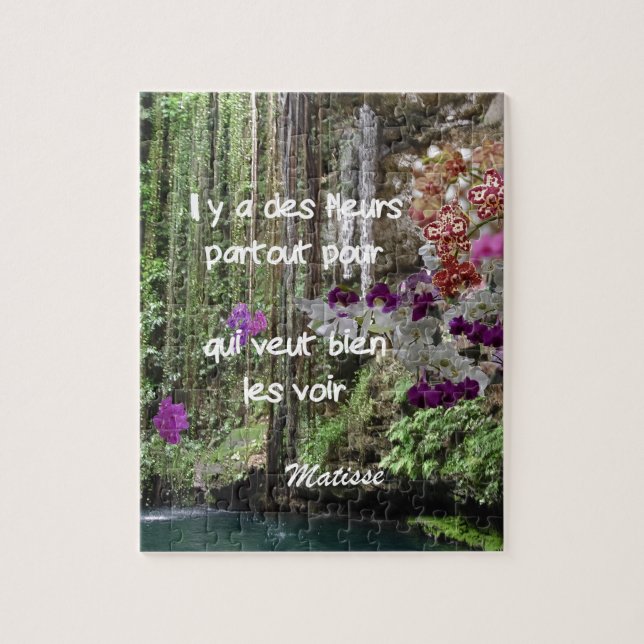 Matisse quote in french jigsaw puzzle (Vertical)