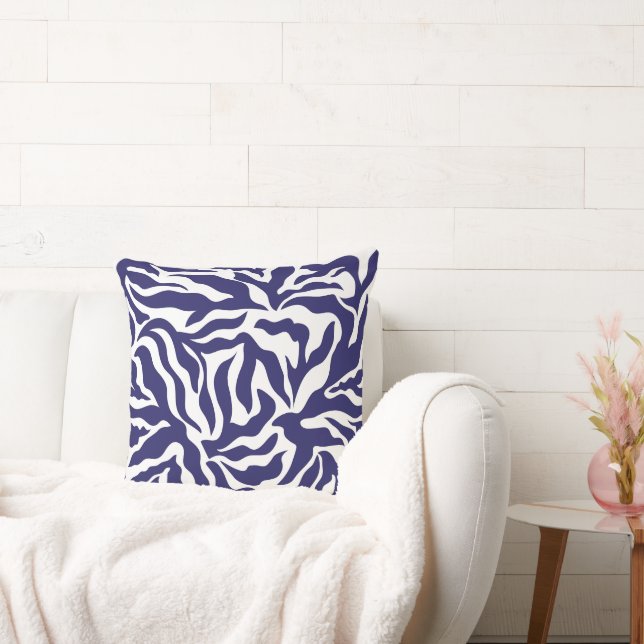 Matisse Shapes Blue Throw Pillow (Couch)