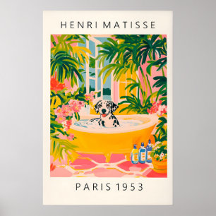 Matisse Style Dalmatian Bath Print Funny Bathroom
