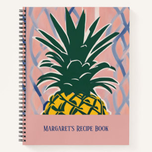 Matisse-Style Pineapple Personalized Recipe Book