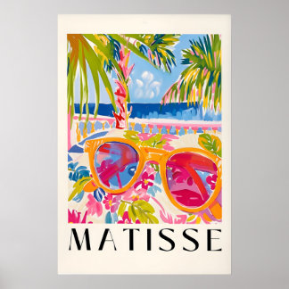 Matisse Style Sunglasses Art Print Beachy Summer