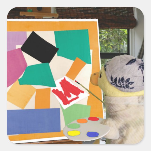 Matisse The Snail in oil by Danny Duck  Square Sticker (Front)