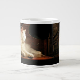 Matisse the Turkish Angora Cat Large Coffee Mug