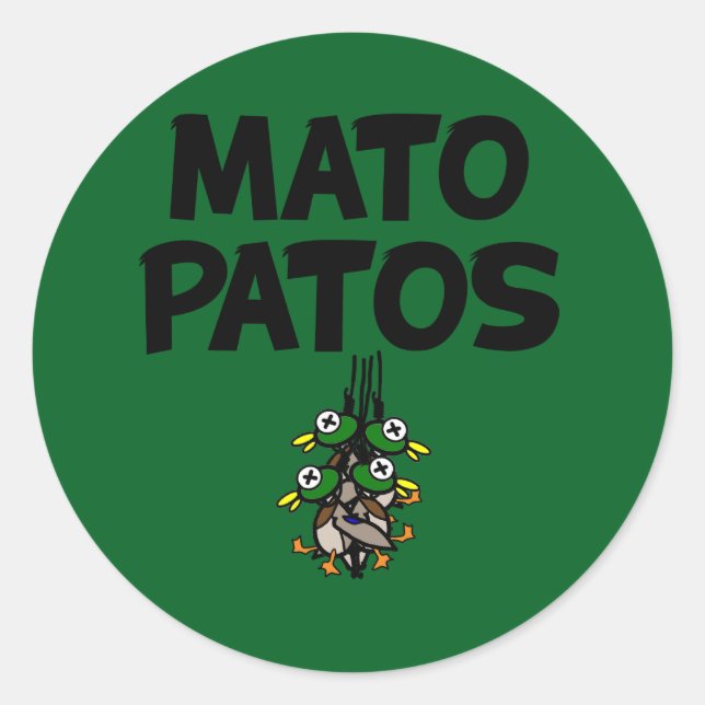 Mato Patos Logo Chasse au canard Sticker rond (Devant)