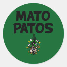 Mato Patos Logo Duck Hunting Round Sticker