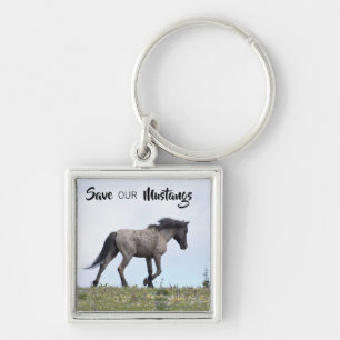 Mato Ska's Determination (Save Our Mustangs) - Keychain