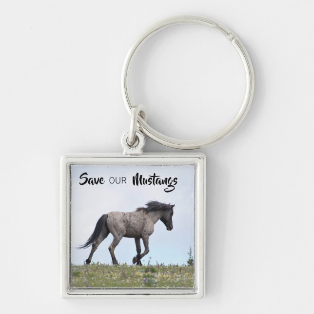 Mato Ska's Determination (Save Our Mustangs) - Keychain (Front)