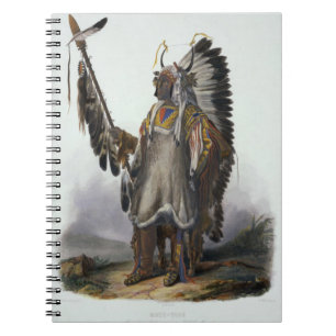 Mato-Tope, a Mandan Chief, plate 13 from Volume 2 Notebook