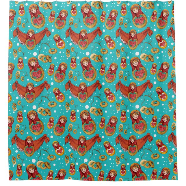 Matreshka Shower Curtain (Front)