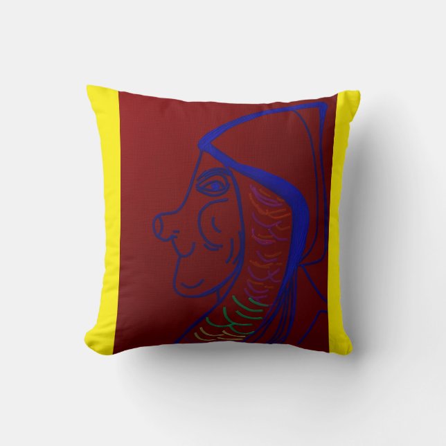 Matriarchal Queen of the Gnomes  Throw Pillow (Front)