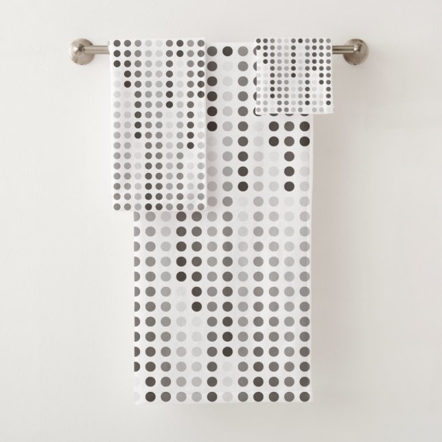 Matrice de pois noirs gris blanc (En situation)