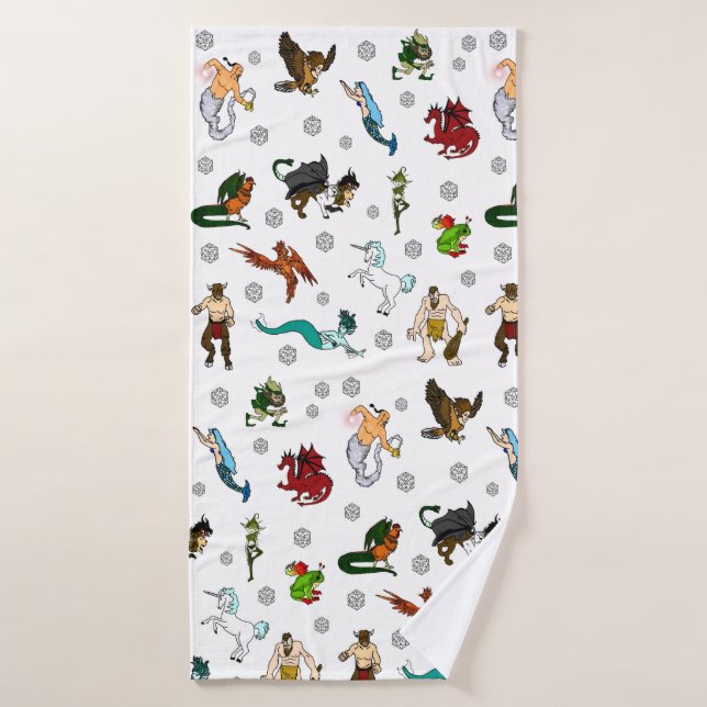 Matrices et monstres de D&D (Serviette de bain)