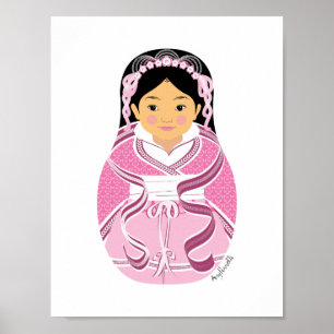 Matriochka de HanFu chinoise Affiche