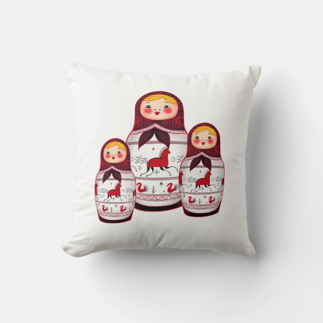 Matrioshka Throw Pillow (Front)