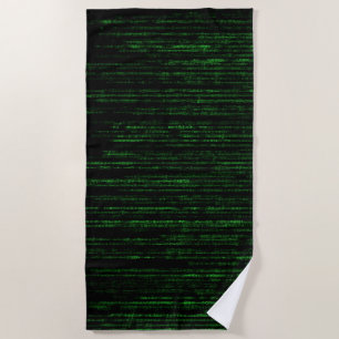Matrix code beach towel