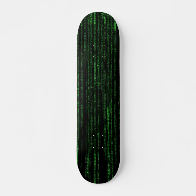 Matrix code skateboard (Front)