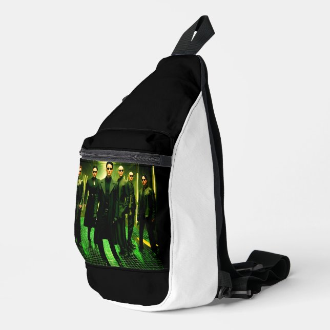 Matrix-Inspired Party Cover Image Futuristic Style Sling Bag (Right Corner)
