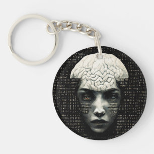 Matrix Man Binary Code Keychain