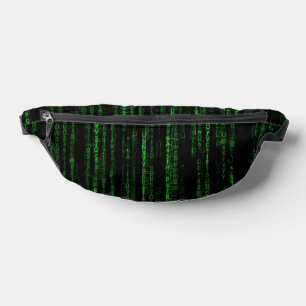 Matrix rain code fanny pack
