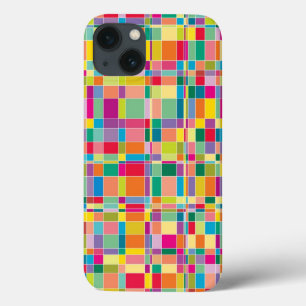 Matrix Squares Rainbow Mosaic Colours Phone Casing iPhone 13 Case