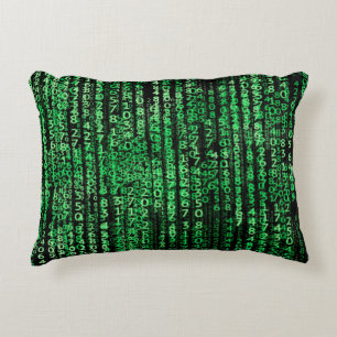 Matrix technology tech data accent pillow