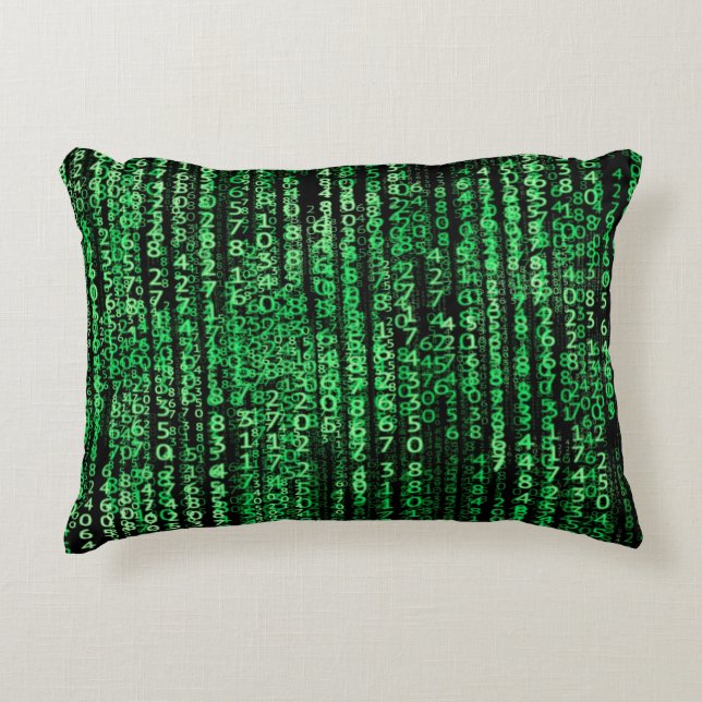 Matrix technology tech data accent pillow (Front)