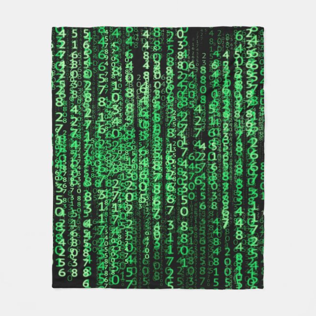 Matrix technology tech data fleece blanket (Front)