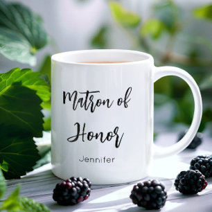 Matron d'honneur Mug Mariage noir blanc