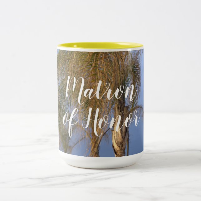 Matron d'honneur Palmiers Mariages Mugs (Centre)