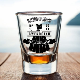 Matron of Honor Custom Dress Wedding Favor Shot Glass