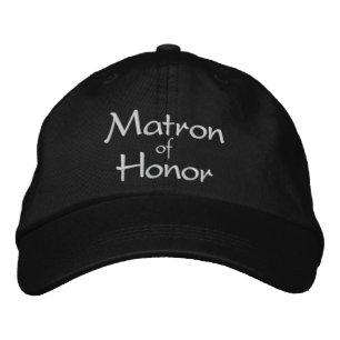 MATRON OF HONOR EMBROIDERED WEDDING CAP