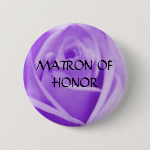 MATRON OF HONOR - lavender rose button