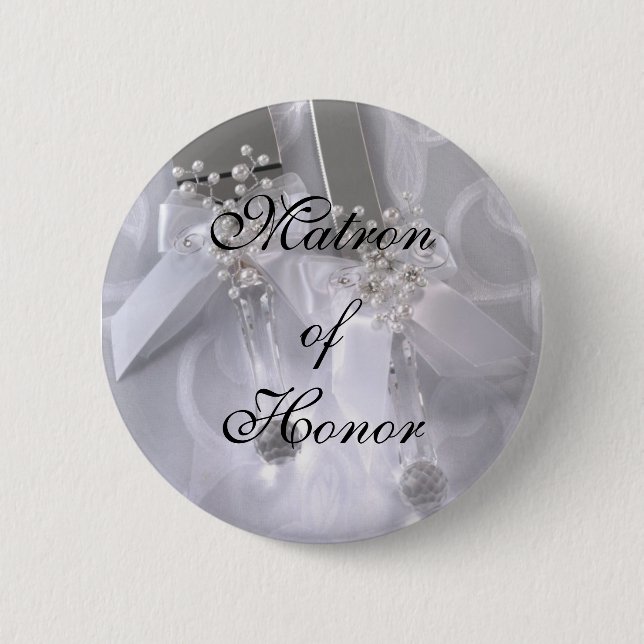 Matron of Honour 2 Inch Round Button (Front)