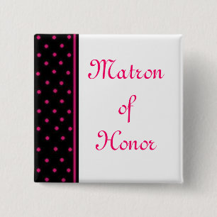 Matron of Honour 2 Inch Square Button