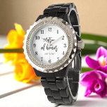 Matron of Honour Black White Wedding Watch<br><div class="desc">Matron of Honour Black White Watch for Wedding, Bridal Party, Bridal Shower, Bachelorette Party. Check out more products with this design in the collection below.</div>