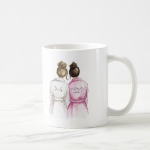 Matron of Honour? Brunette Bun Bride Dk Br Bun Mai Coffee Mug