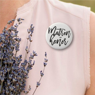 Matron Of Honour Brush Wedding Bridal Party Pin