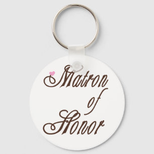 Matron of Honour Classy Browns Keychain