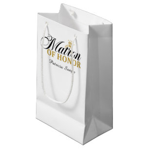 Matron Of Honour customizable Wedding party Small Gift Bag