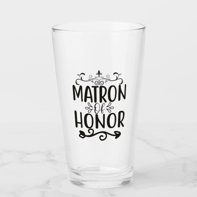Matron Of Honour Glass (Front)